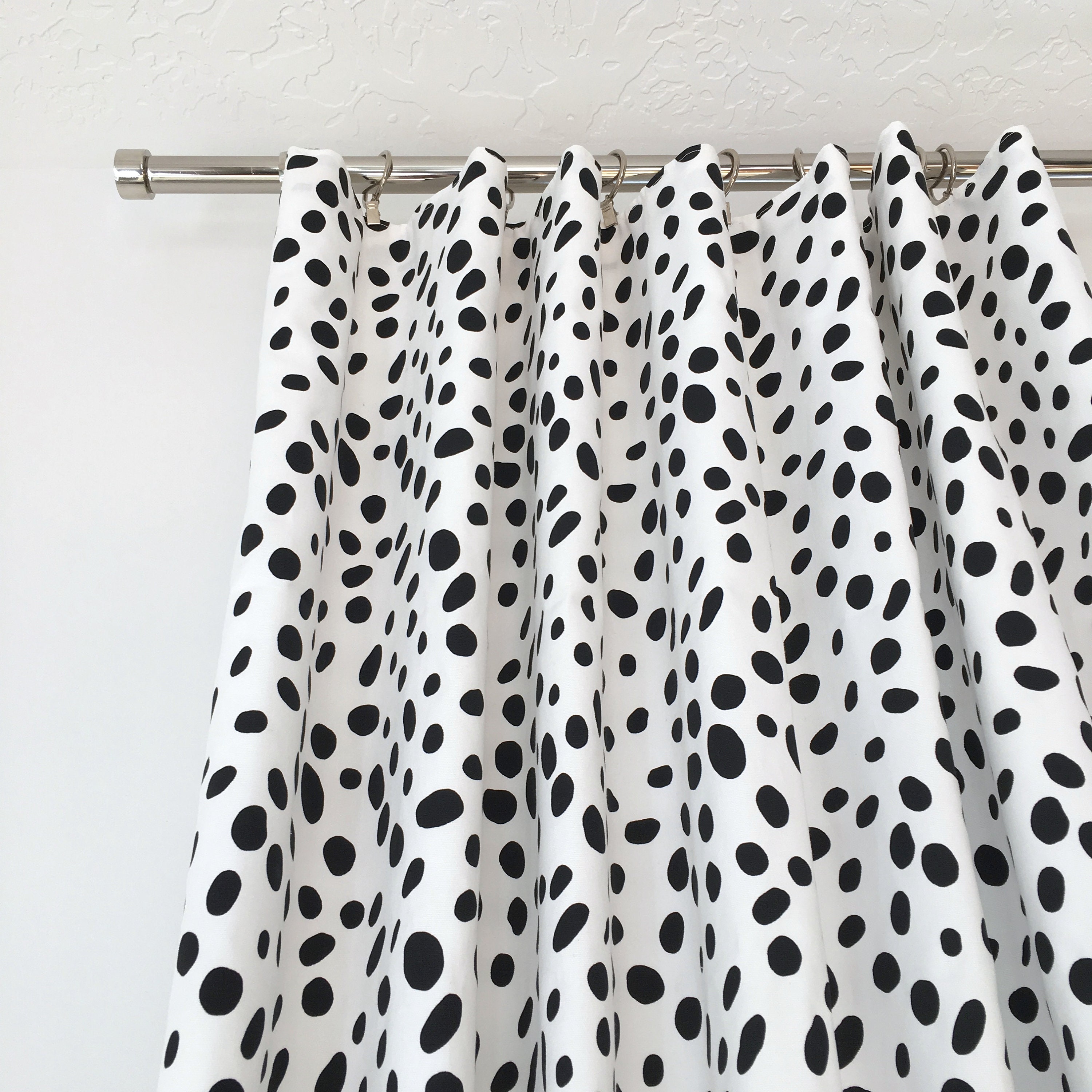 Dalmatian Print Drapes, Black and White Drapes, Polka Dot Drapes ...