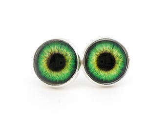 Eyeball Earrings Green Eyes Teen Jewelry Tween Earrings Quirky Earrings Eyeball Jewelry Cool Earrings Trendy Jewelry Evil Eye Earrings