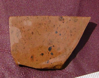 Pumpkin Obsidian Slab - Orange with Black Spots, Perfect for Knapping, Knife Blades, Arrow or Spearheads Slice by JewelryArtistry - SL514