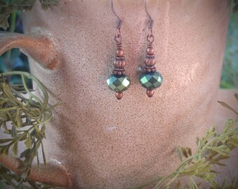 Green Drop Earrings