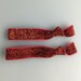 Glitter Elastic Hair Elastics - Red Glitter (Set of 2)