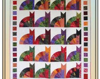 Inner Cat Quilt Pattern - Erin Underwood Quilts - Cat Quilt Pattern - Fat Quarter Friendly Lap Quilt Pattern, Cat Lover Quilt Pattern