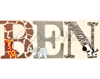 safari letters etsy