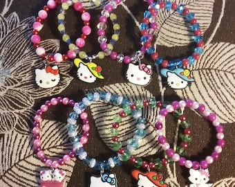 Hello Kitty Inspired Stretch Bracelet