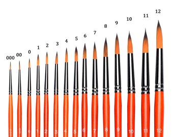 15 Round Watercolor Paint Brush Set Professional Artist Gouache Oil And Water Color Paint Brushes 15 Round Tip Synthetic Brushes