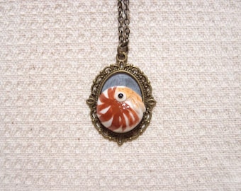 ooak Hand-made Nautilus necklace