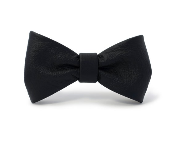 Leather Bow Tie Leather Bowtie Collar 1201