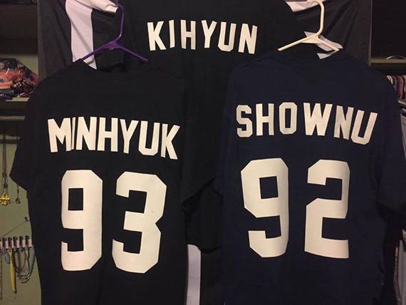 KPOP bias t shirt jersey Monsta X