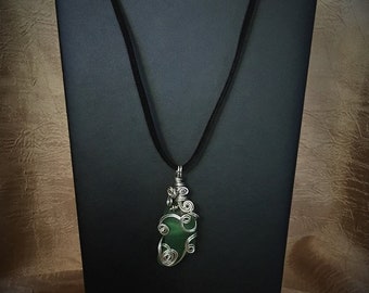 Green Seaglass Necklace