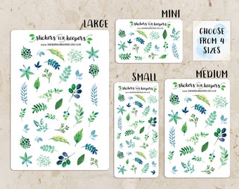 Aquarel blad Stickers bladeren Stickers, Floral decoratieve Stickers, Planner Stickers, kogel Journal Stickers, Planner Stickers SK038