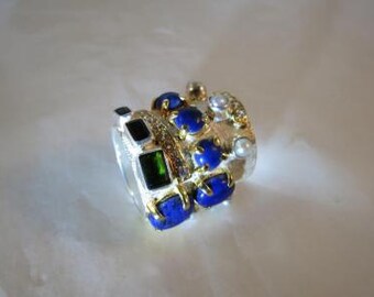Sterling Artisan WIDE Cigar Band Ring