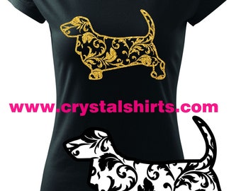 Basset Hound silhouette T-shirt