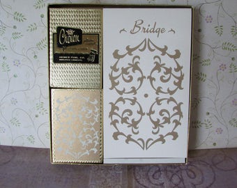 Vintage Bridge Card and Score Pad Set