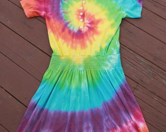 Tie Dye Dress Size 13/14 Upcycled