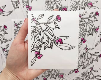 Botanical Clear Sticker