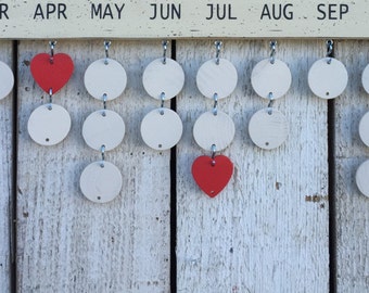 Family Celebration board extra circles and hearts, Birthday board tags, wooden circles, wooden hearts, birthday board pieces, wood discs