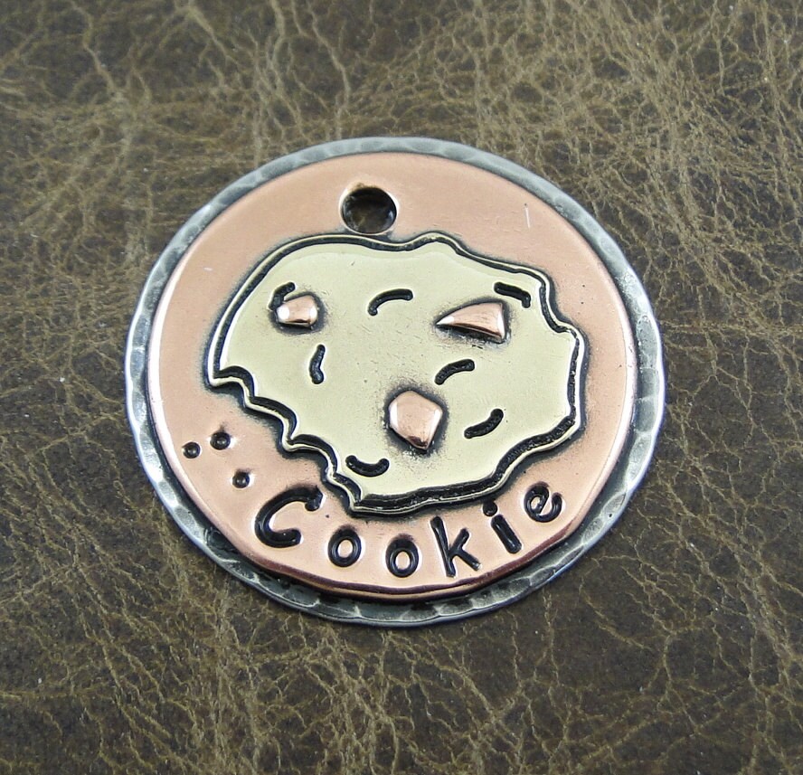 CookieCustom Dog ID TagPersonalized Chocolate Chip Cookie