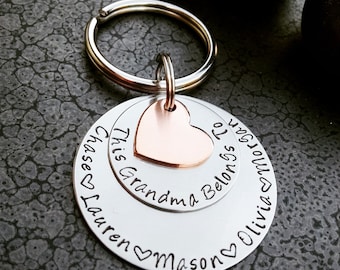 Mother's Day Gift for Grandma Grandma Keychain This Grandma Belongs To Woman's Keychain For Grandma