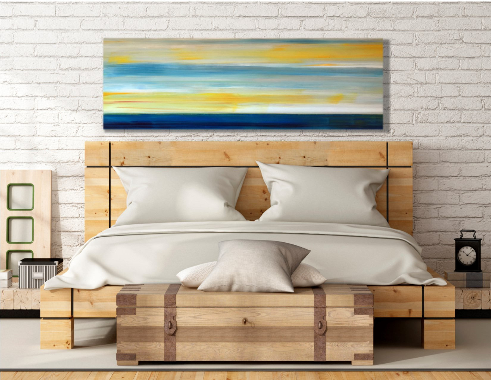 Large Beach Painting Wall Art Coastal Zoom