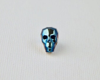 13mm Swarovski™ Skull Bead Metallic Blue