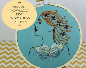 Create-A Goddess Embroidery Pattern | Instant Digital Download | Instant Download | Digital Download | Printable Embroidery Pattern
