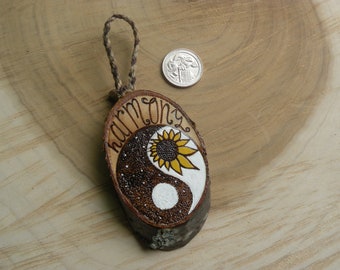 Yin Yang Harmony keychain pendant