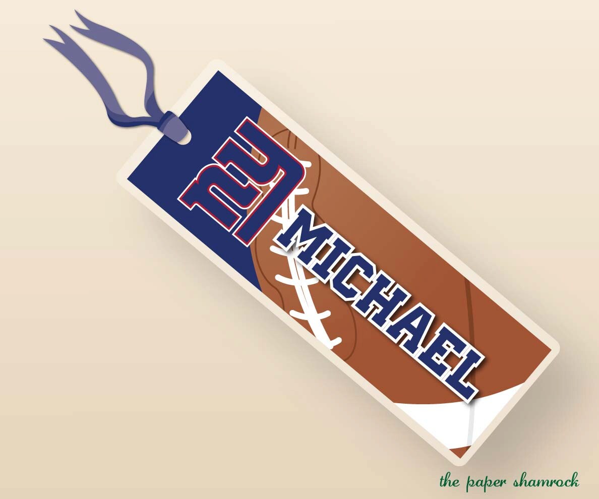 Pick your team Football Bookmark Personalized Kids