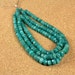 Amazonite Rondelle Beads, Deep Teal Faceted Round Beads, 6-9mm, 10 inch strand