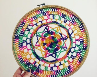 12" Crochet Mandala Dream Catcher Pattern