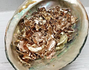 Orgonite Copper Flakes-Crushed Copper & Brass-Copper Petals Shavings-Orgone Metal-Copper for Orgonite Metal Casting-DIY Orgonite Pyramid