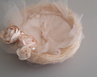 Ring bearer nest unbleached sisal