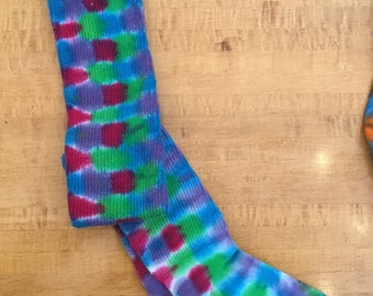 Tie dye thigh high socks