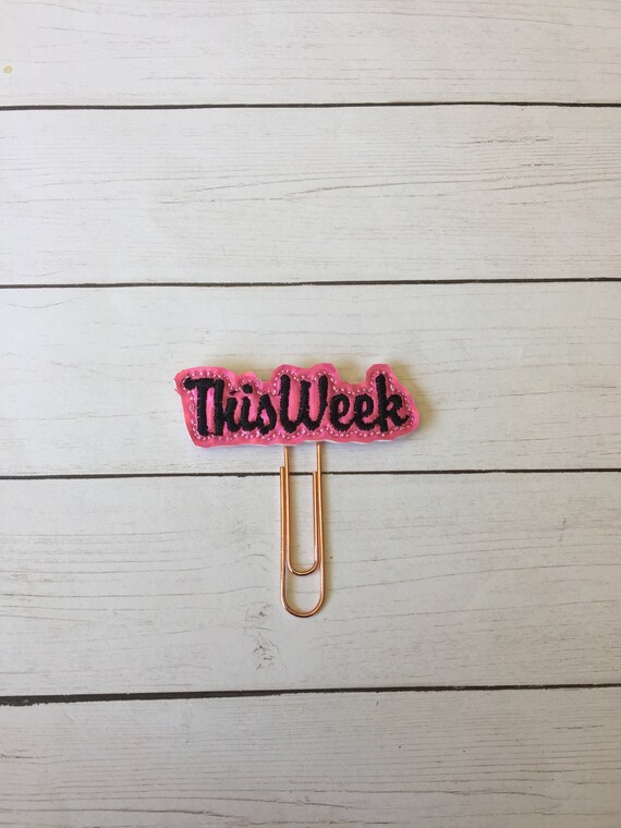 Hot Pink & Black This Week Planner Clip/Planner Clip/Bookmark. This Week Planner Clip. Organizing Planner Clip. Word Planner Clip. Week Clip