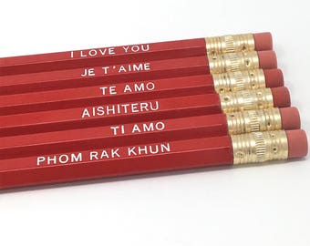 Languages of Love Pencil Set