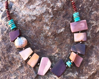 Southwestern Turquoise Jasper Sterling Silver Necklace