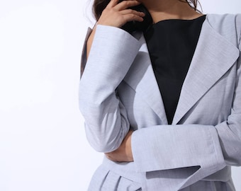 Skylark Cotton Robe Abaya With Feature Cuff Sleeves in Sky Blue