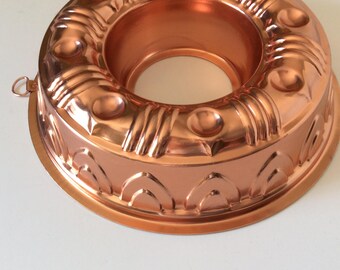 Antique Copper Jello Mold - Jello Mold - Copper Mold - Farmhouse Jello Mold - Farmhouse Decor - Farmhouse Mold -