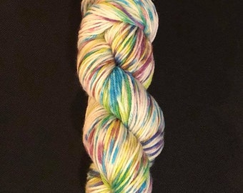 hand-painted 100% merino machine washable worsted yarn - grafitti