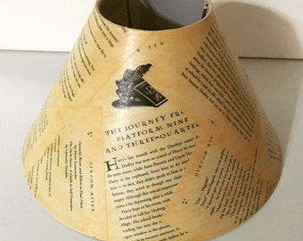 Harry Potter Lamp Shade - J. K. Rowling - Book page lamp shade - Free Shipping in US
