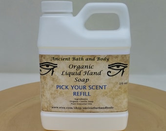 Organic Liquid Hand Soap Refill, Pick Your Scent