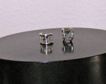 Vintage 80s Delicate Sterling Silver Earrings