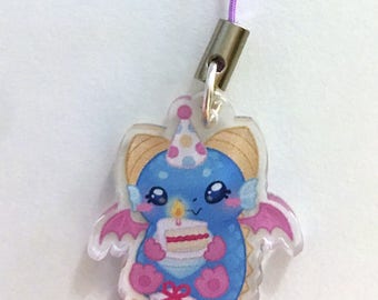 Birthday Dragon Acrylic Charm