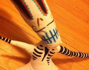 Day of the dead skull plush doll