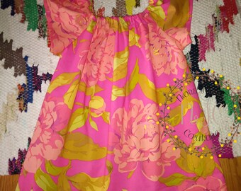 Bright Floral Flutter Peasant Tunic Top - Limited
