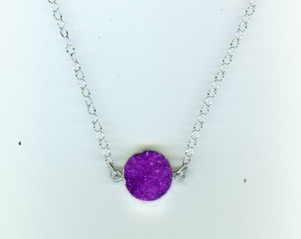 Druzy Sterling Silver Necklace