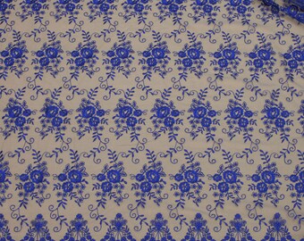 Royal blue lace, embroidery mesh lace, lace fabric, buy yard, lace for dress, lingerie lace-1/yard