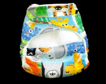 pocket all-in-one cloth diapers- Jungle Fun