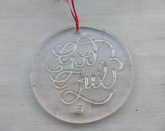 Vintage Christmas sun catcherr from Hadeland, Norway