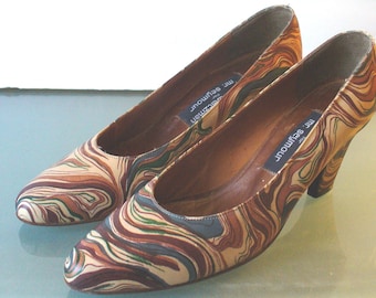 Vintage Stuart Weitzman For Mr. Seymour Marbled Shoes 7AA