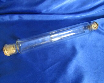 Vintage Glass Rolling Pin Corked Ends